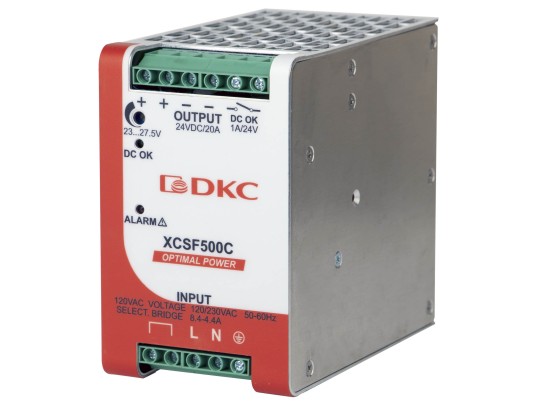 XCSF500C Источник питания &quot;OPTIMAL POWER&quot;, однофазный, 500Вт, 20А, 24В, с ORing диодом ДКС | DKC