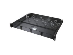 Оптическая патч-панель для установки 4 претерминированых кассет или адаптерных планок, 1U, черная