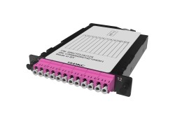Претерминированная кассета 12ОВ 50/125 OM4, 1xMTP(12)f/6xLC Duplex, 1/2 HU