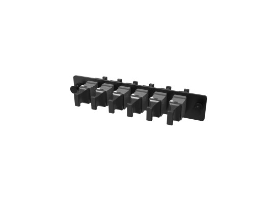 RNAP6MHU4 Адаптерная планка с установленными 6xMTP адаптерами (aligned key)(цвет адаптера - серый), OM4, 1/2 HU ДКС | DKC