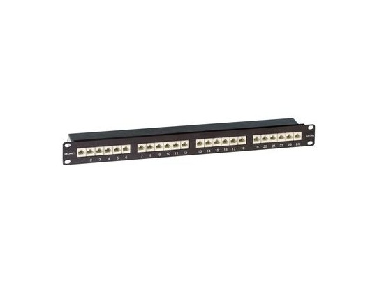 RN6APPF241BK Патч-панель 19&quot;,1U,CAT6A, 24 порта RJ45, экранированная ДКС | DKC