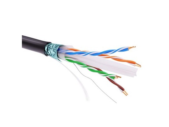 Информационный кабель экранированный F/UTP 4х2 CAT6, PE, чёрный RN6FUPE3BK Информационный кабель экранированный F/UTP 4х2 CAT6, PE, чёрный ДКС | DKC
