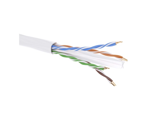 Кабель CAT 6, U/UTP, Hг(A)-LSLTx, бухта 305м, белый RN6UUA03WH Кабель CAT 6, U/UTP, Hг(A)-LSLTx, бухта 305м, белый ДКС | DKC