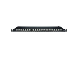 Патч-панель 19", 0.5 U,CAT6, 24 порта RJ45, экранированная RN6PPF2405 Патч-панель 19", 0.5 U,CAT6, 24 порта RJ45, экранированная ДКС | DKC