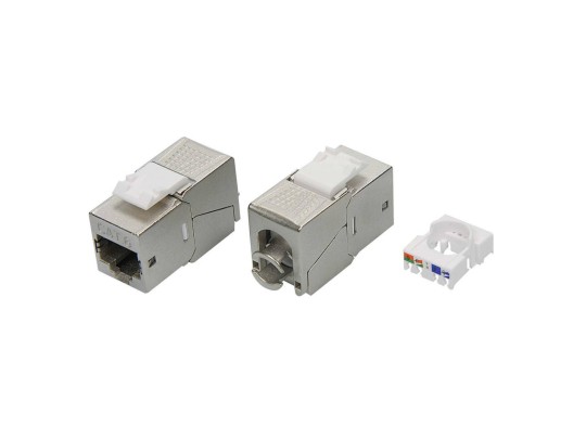 RNK6F90TL Модуль  Keystone RJ45 CAT6 экранированный(STP), 90 градусов, серебристый(форм-фактор S19) ДКС | DKC