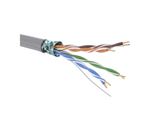 Кабель CAT 5e, F/UTP, Hг(A)-LSLTx, бухта 305м, серый RN5EFUA03GY Кабель CAT 5e, F/UTP, Hг(A)-LSLTx, бухта 305м, серый ДКС | DKC