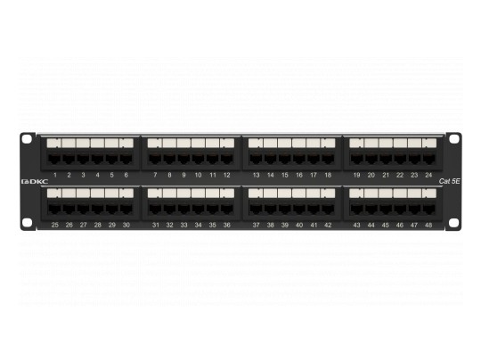 RN5PPU242 Патч-панель 19&quot;,2U,CAT5E, 48 портов RJ45, неэкранированная ДКС | DKC
