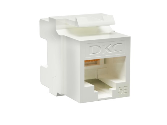 RNK5EU180WH Модуль Keystone RJ45 CAT5E неэкранированный(UTP), 180 градусов, белый(форм-фактор A10) ДКС | DKC