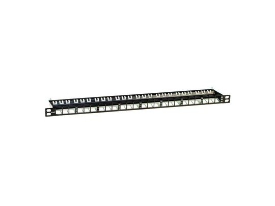 RNKPP2405BK Патч-панель наборная 19&quot;,0,5U, под 24 модуля Keystone, UTP/STP (для модулей форм-фактора МС) ДКС | DKC