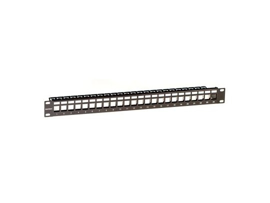 RNKPP241BK Патч-панель наборная 19&quot;,1U, под 24 модуля Keystone, UTP/STP (для модулей форм-фактора МС) ДКС | DKC