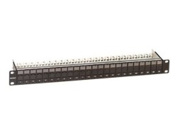 RNKPPF241BK Патч-панель наборная с шторками 19&quot;,1U, под 24 модуля Keystone, UTP/STP (для модулей форм-фактора МС) ДКС | DKC