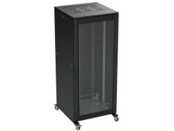 R5IT2461GSB Разобранный напольный 19&quot; IT-CQE 24U 600х1200х1000, двери стекло + сплошная, RAL9005 ДКС | DKC