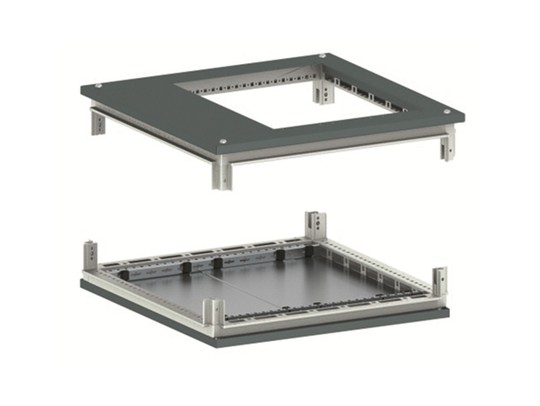 Крыша с фланцем и основание для напольных 19" IT-корпусов ДКС серии CQE 800 x 800, RAL7011 R5KTB88FIT Крыша с фланцем и основание для напольных 19" IT-корпусов ДКС серии CQE 800 x 800, RAL7011 ДКС | DKC