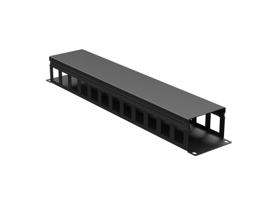 R5CP1962HEB Кабельный органайзер с крышкой 2U, глубина 60 мм, для 19&quot; IT-корпусов, RAL9005 ДКС | DKC