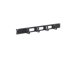 R5PCF191HEB Кабельный органайзер 4 кольца с отверстиями, 1U для 19&quot; IT-корпусов, RAL9005 ДКС | DKC