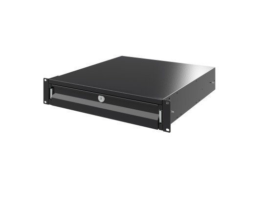 R5ITCPD2HEB Ящик 2U выдвижной с ключом, глубина 300мм, для 19&quot; IT-корпусов, RAL9005 ДКС | DKC