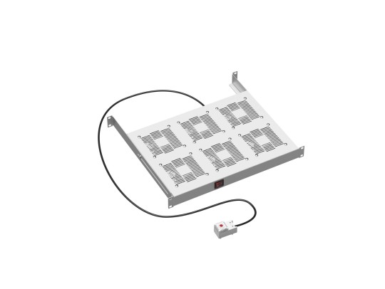 R519VSIT6FT 19&quot; Вентиляторный модуль 6 вентиляторов с термостатом для 19&quot; IT-корпусов ДКС серии STI/CQE, RAL7035 ДКС | DKC