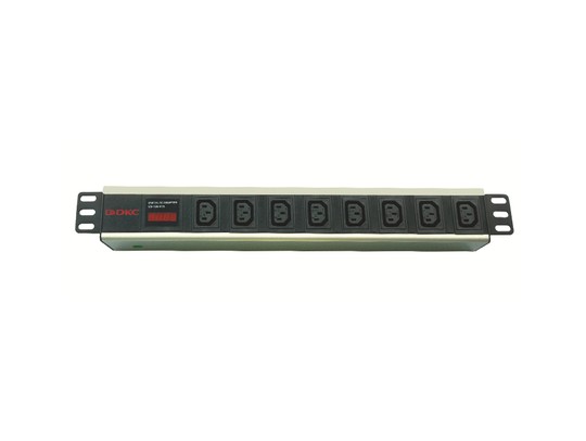 R519IEC8AMC14 Блок распределения питания (PDU) 19&quot; 10A с индикацией, Вых:8 C13,Вх: C14 ДКС | DKC