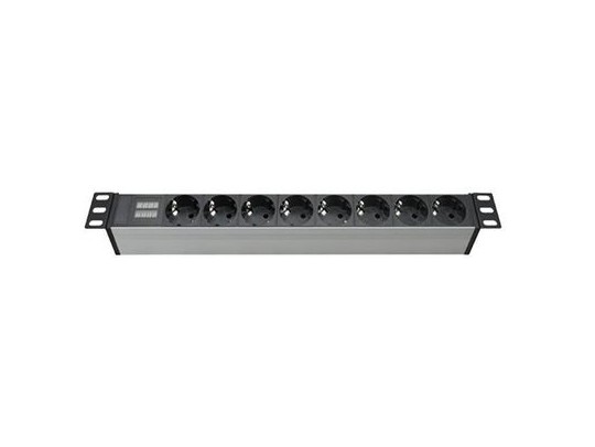 R519SH8CD Блок распределения питания (PDU) 19&quot; 16A с индикацией, Вых:8 Schuko, Вх:Schuko ДКС | DKC