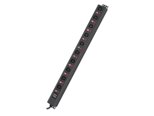 R519IEC10SWCD Блок распределения питания (PDU) 0U 10A с индикацией и защитой, Вых:10 С13, Вх:С14 ДКС | DKC