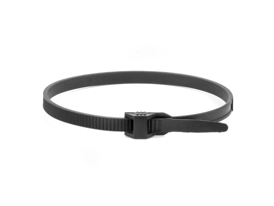 Хомут P6.6 с плоским замком, черный 9x180 26501SR Хомут P6.6 с плоским замком, черный 9x180 ДКС | DKC