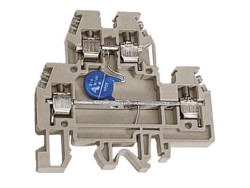ZDSV120 DAS.4/V120, 2х уровневый проходной зажим бежевый 4 кв.мм с варистором между уровнями 120 В ДКС | DKC