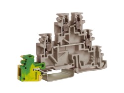 ZTL500GR TDE.2GR, 2 уровня+земля, проходной зажим серый 2,5 кв.мм ДКС | DKC