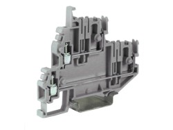 ZVP500GR Клеммный зажим. Двухуровневый. Со штекерными контактами. Тип VPD.2/GR. Серый. 2,5 кв.мм. ДКС | DKC