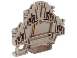 ZHD450GR HMD.2N/CIGR(Ex), 2-х уровневый проходной зажим, серый, 2,5 кв.мм с постоянной перемычкой ДКС | DKC