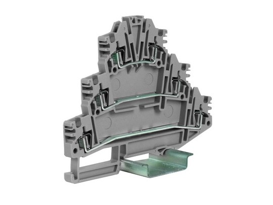 ZHL200GR HLD.2/GR(Ex) пружинный зажим трех-уровневый 2,5 кв.мм, серый ДКС | DKC