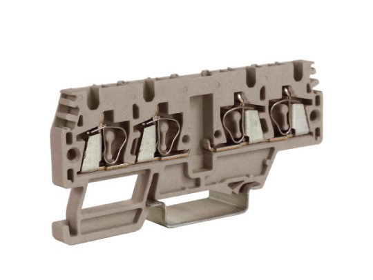 ZHM170GR HMM.2/2+2/AGR, проходной зажим, 2 ввод/2 вывода, серый 2,5 кв.мм, разомкнутые ДКС | DKC