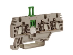ZHMS20GR HMM.2/1+2/SGR, проходной зажим, 1 ввод/2 вывода, серый 2,5 кв.мм, с размыкателем ДКС | DKC