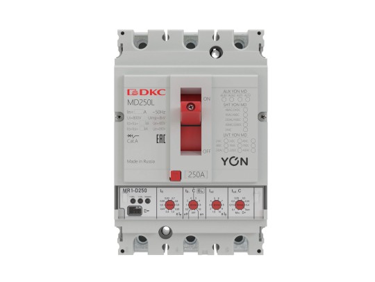 MD250N-MR1 Авт. выкл. YON MD250N-MR1 3P 250А 40kA Ir 0.4…1xIn Isd 1.5…10xIn ДКС | DKC
