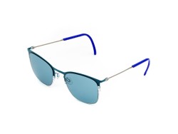 Бирюзовые солнцезащитные очки из титана со светло-синими линзами. Модель 11