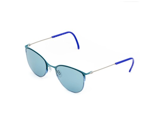 TCSDTM53010001 Бирюзовые солнцезащитные очки из титана со светло-синими линзами. Модель 04 ДКС | DKC