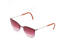 Красные солнцезащитные очки из титана с красными линзами. Модель 04
