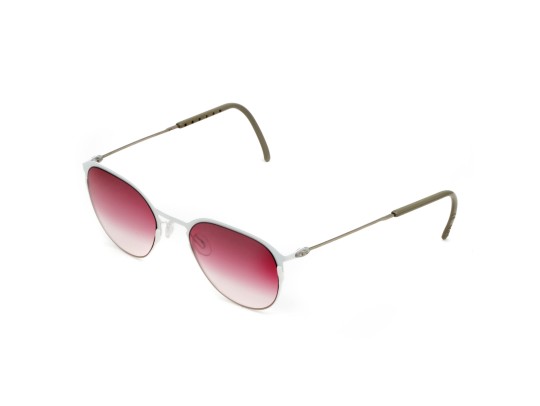 TCSNUE51010003 Белые солнцезащитные очки из титана с линзами красный градиент. Модель 21 ДКС | DKC