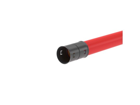 16091257 Двустенная труба ПНД жесткая для кабельной канализации д.125мм, SN10, 980Н, 5,70м, цвет красный ДКС | DKC